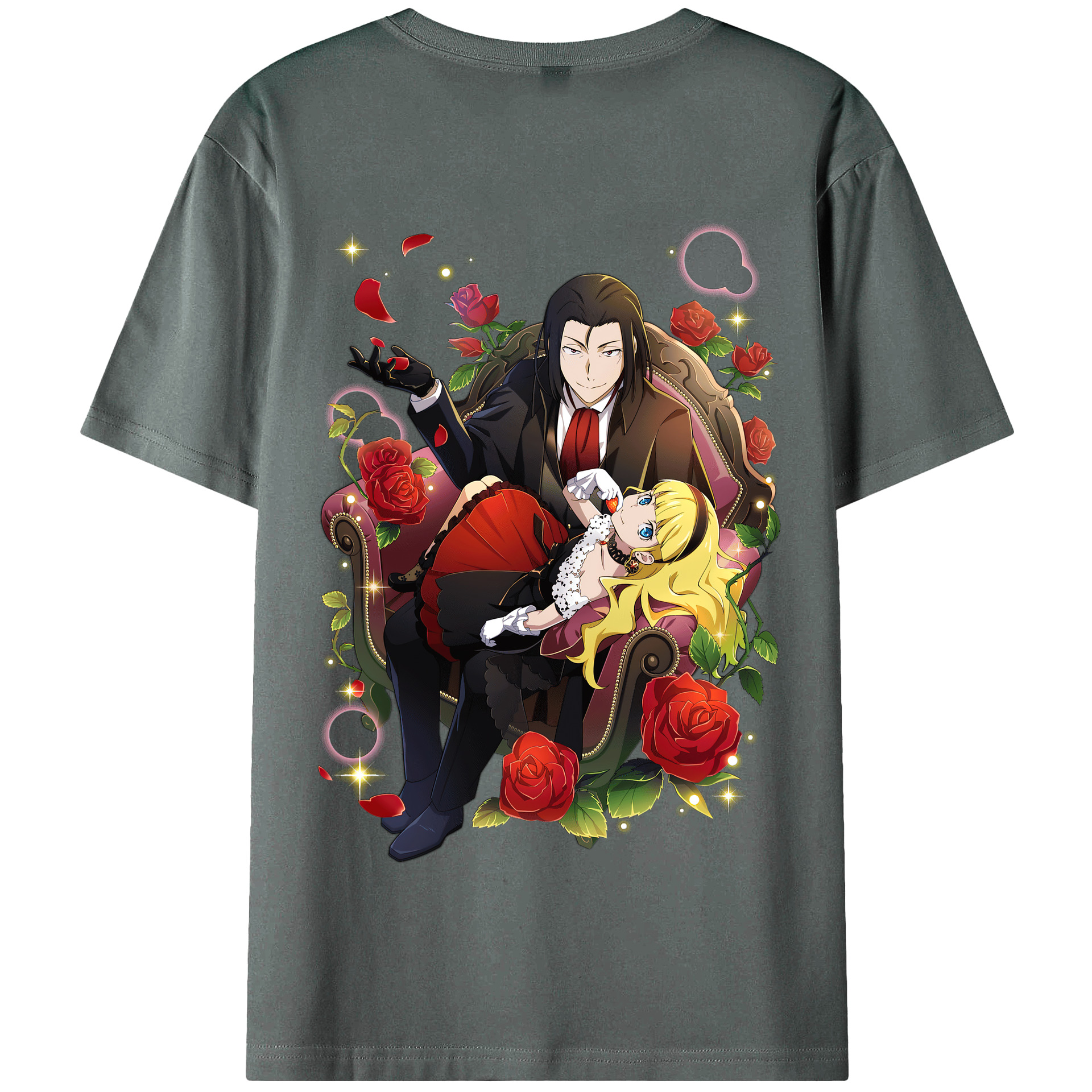 （画像用） 文豪ストレイドッグス Bungo Stray Dogs 綿100％半袖Tシャツ（背面プリント）